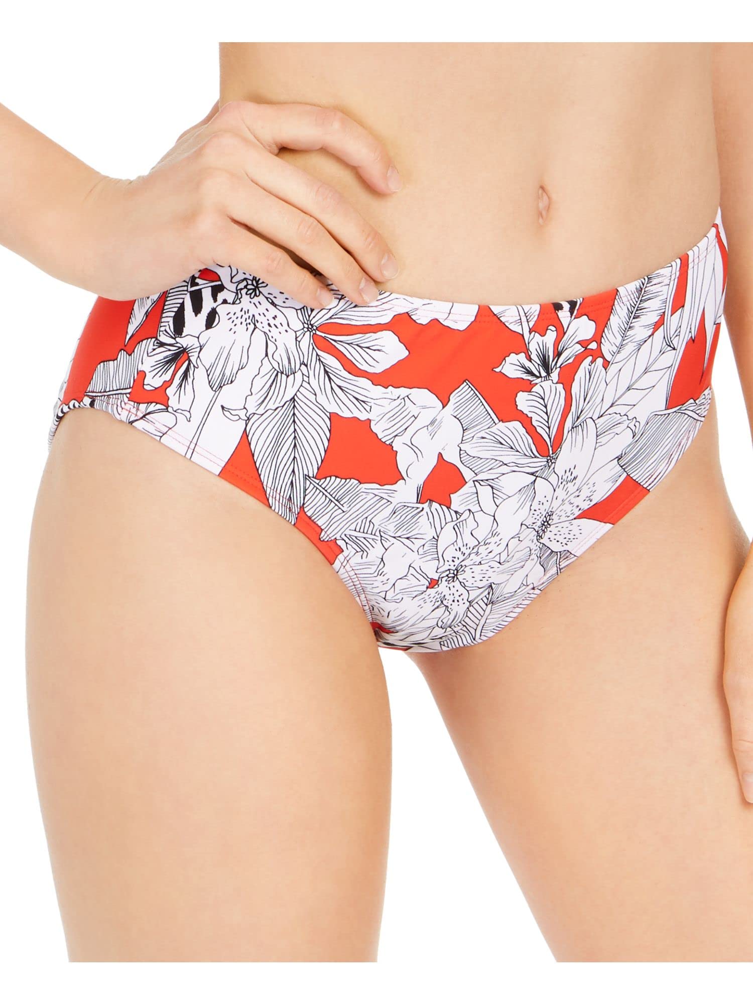 Bas de bikini uni rouge Rachel Roy collection Getaway Solids taille M