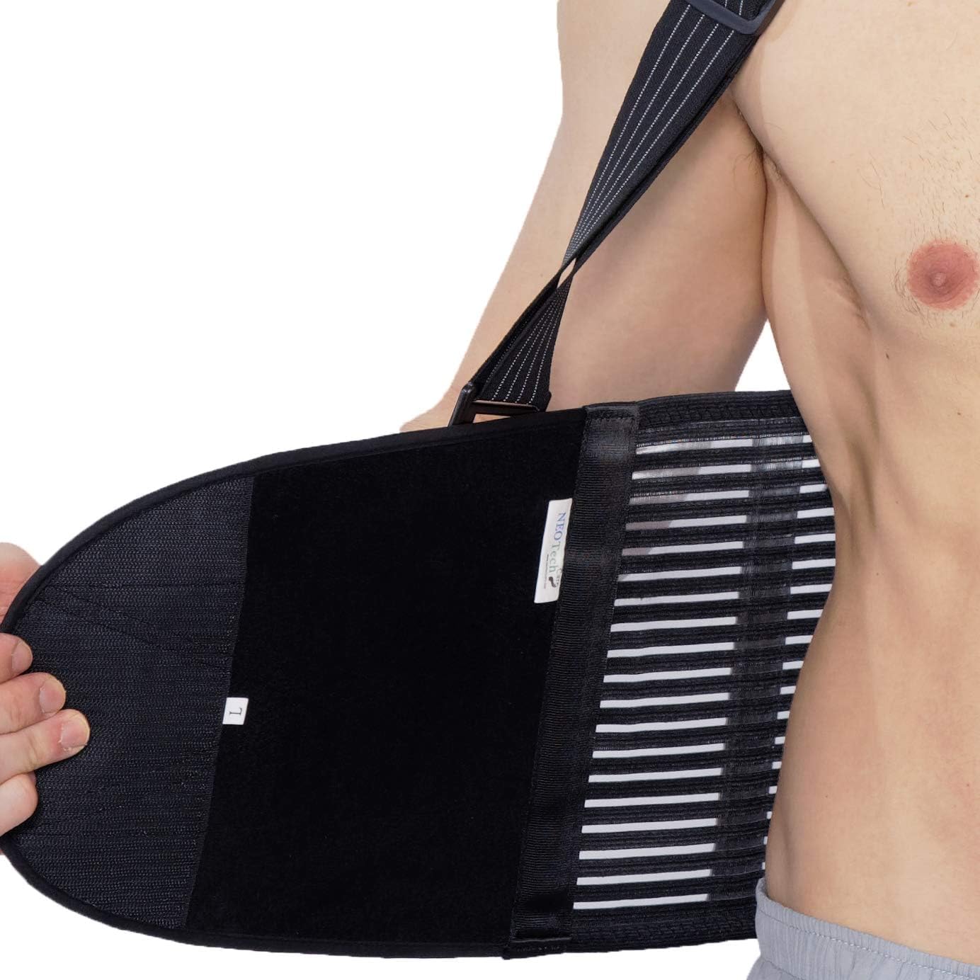 Tutore Posteriore con Spallacci Rimovibili Regolabili, Supporto per La Schiena da Uomo E da Donna Cintura di Decompressione della Colonna Vertebrale Lombare per Alleviare(Skin,XX-Large)