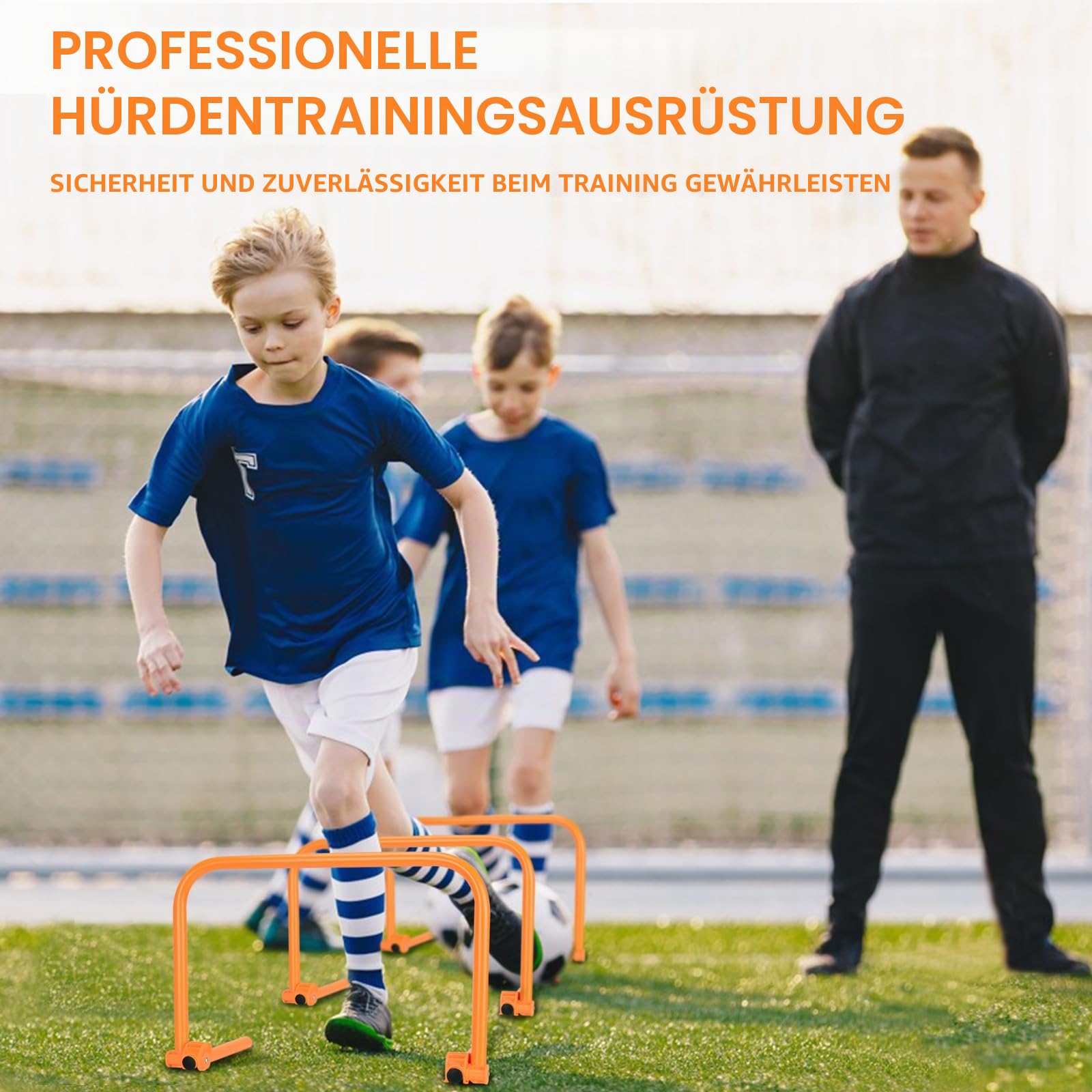 BOOSTEADY Speed Hürden für Fußball Training Agility Hürden Kit Multi-Sport Trainingshilfe Basketball Koordinationshürden Hürden Set Trainingsgeräte 6er/12er Set