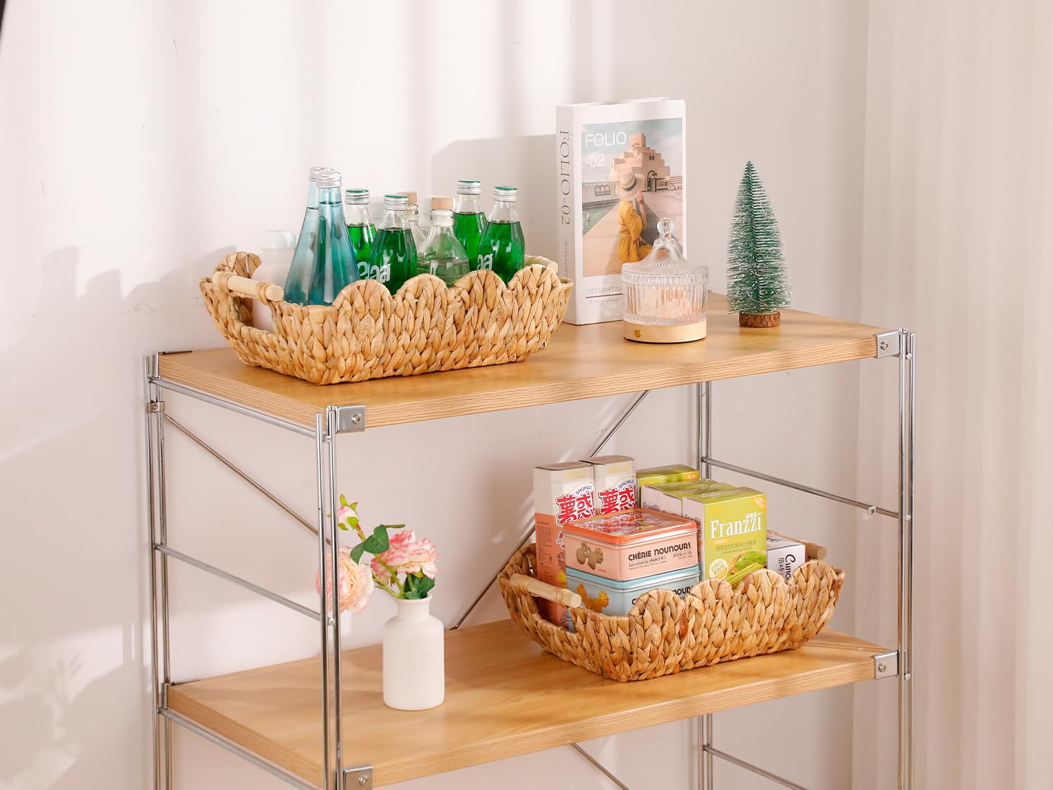 Cute Wicker Baskets - Natural Water Hyacinth -7
