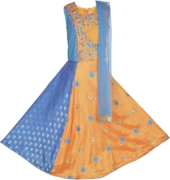 Ashwini Girls Embroidery Salwar Suit | Indian Ethnic Kids Wear Yellow