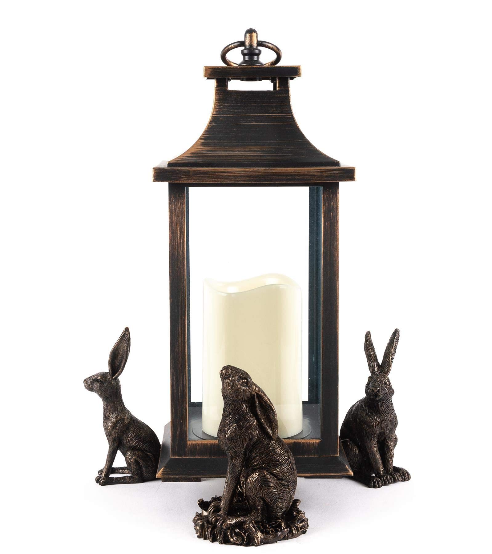 Potty Feet Bronze Drove Of Hares Figures Plant Pot Feet - Planter Support - 3Pcs