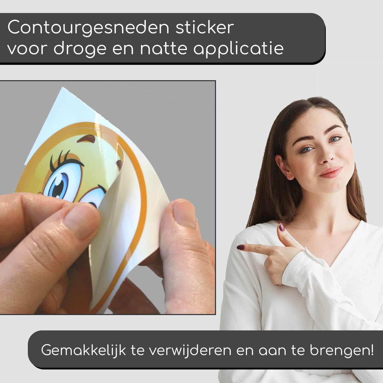 Gevarenstickers I Weerbestendige folie met uv-beschermend laminaat I Symbool voor gevaarlijke stoffen met GHS09 milieugevaarlijke aanduiding I 20 x 20