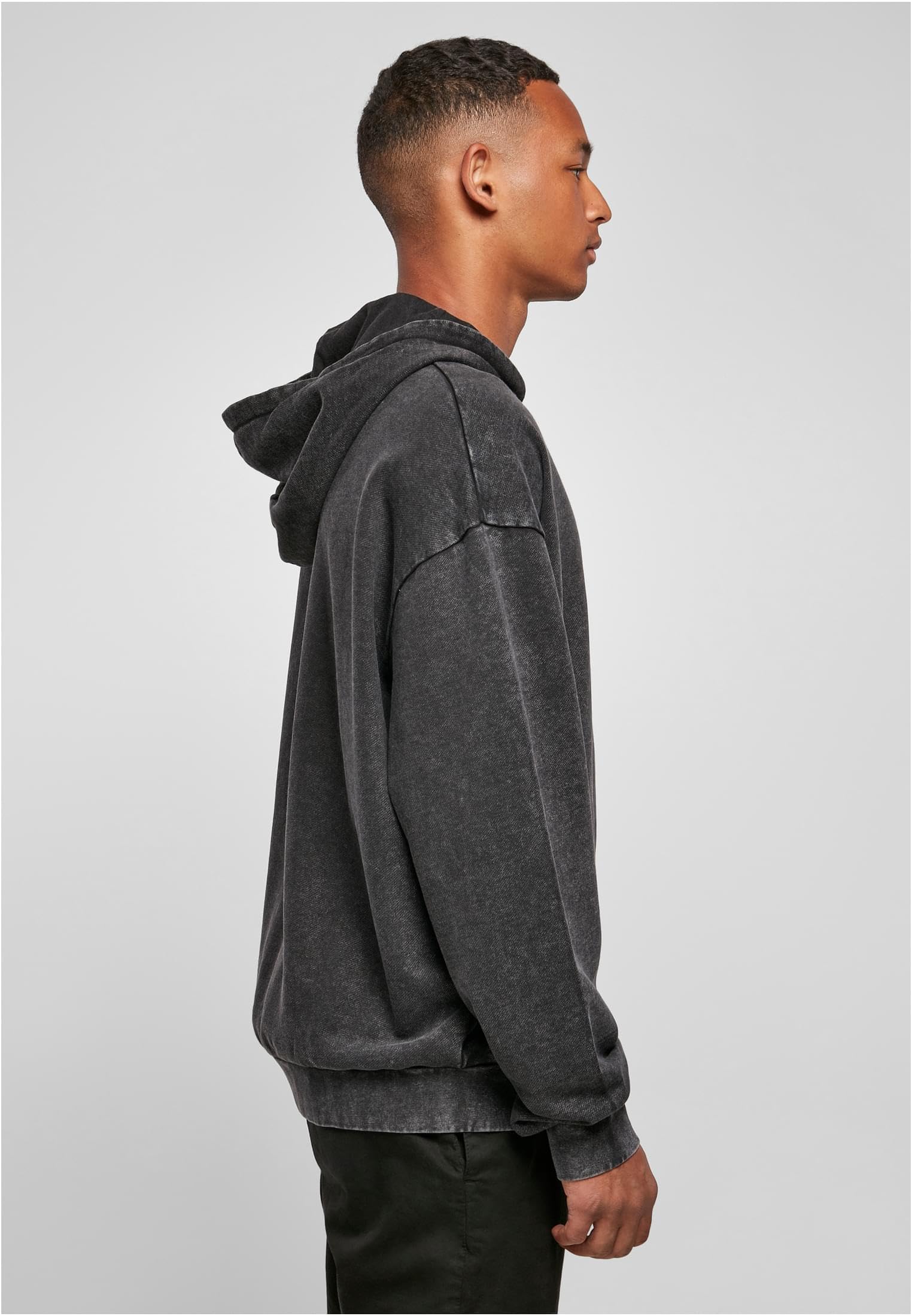 Build Your Brand Acid Washed Oversized Hoody Sudadera con Capucha para Hombre