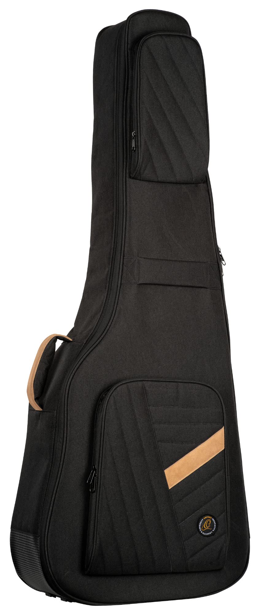 Ortega Guitars Deluxe Bass Gigbag - Akustik Bass Tasche - Höhe 128 cm - Breite 48 cm - Baumwolle, Schwarz (OGBAB-DLX-BK)
