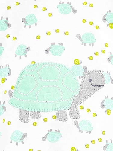 Simple Joys by Carter's Baby Neutral 2-Pack Cotton Footed Sleep and Play(White Bear/Turtle,0-3 Months)