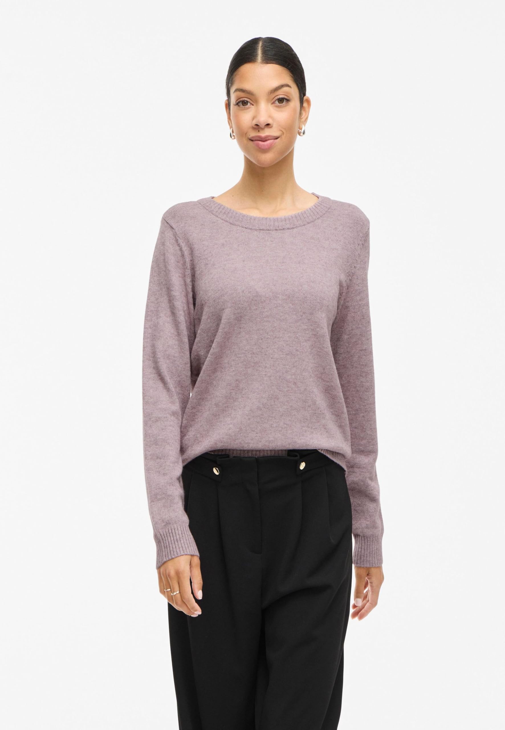 Vila Damen Viril O-Neck L/S Knit Top - Noos Viril O-Neck L/S Knit Top - Noos (1er Pack)