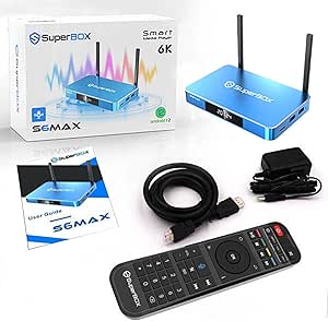 S5 S6 Pro 2025 Version Android TV Box - 4GB RAM 32GB ROM 6K Ultra HD With Voice Remote & Power Supply
