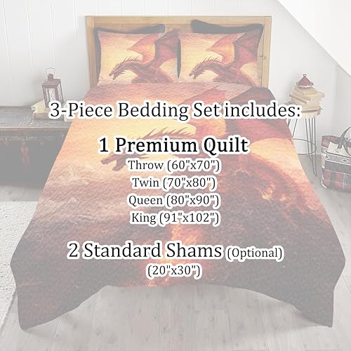 Miniatura 5 de Edredón de dragón individual para niños, adolescentes y adultos, edredón de dragón tamaño California King, edredón de dragón individual, ligero,