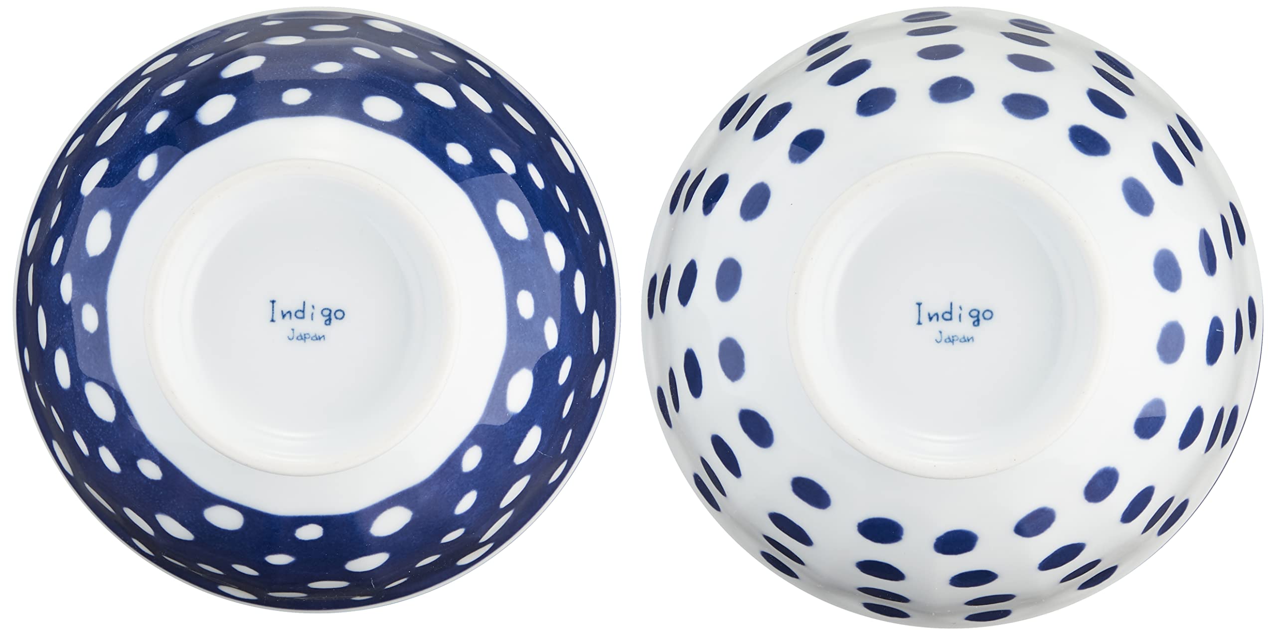 青い水玉模様の丼 18個セット 青い水玉模様の丼 18個セット