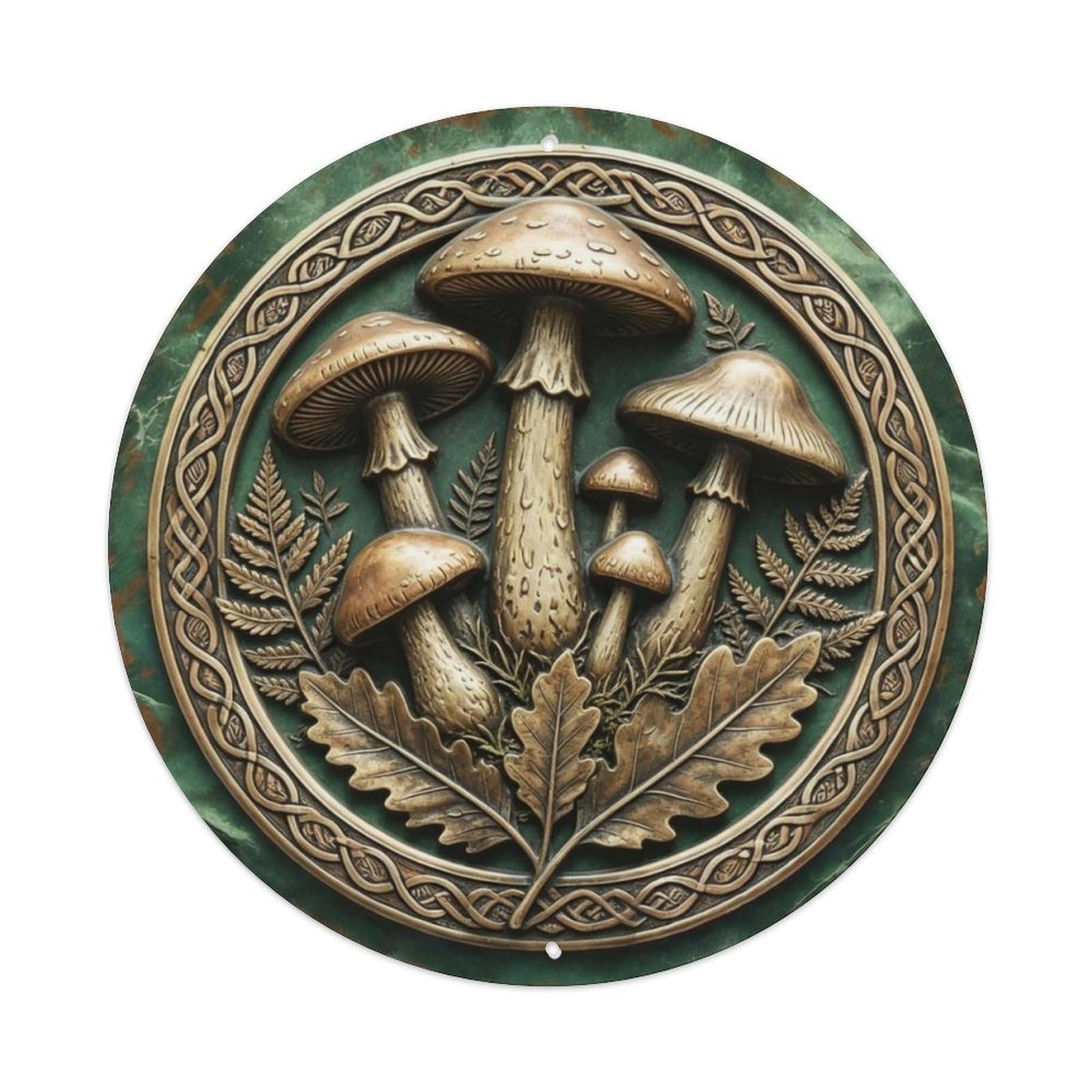 Mushroom Forest Cottagecore Metal Tin Sign Plaque