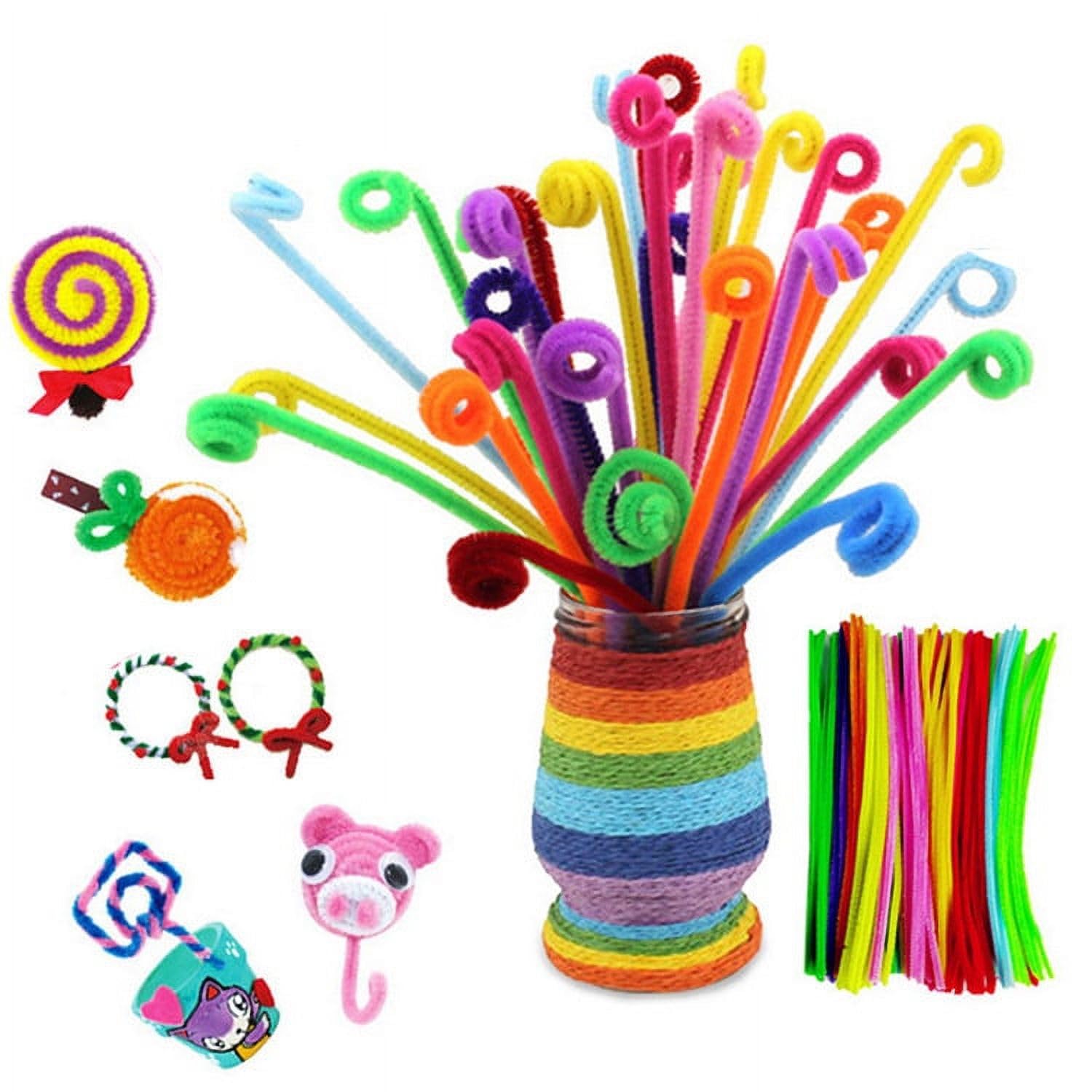 100Pcs Colorful Pipe Cleaners,10 Colors Pipe Cleaners Craft(6 mm x 12Inch),Pipe Bulk DIY Crafts Chenille Stems Creativity Pipe Cleaners for DIY Crafts Decor,Arts,Crafts and Sewing,Sculpture Supplies