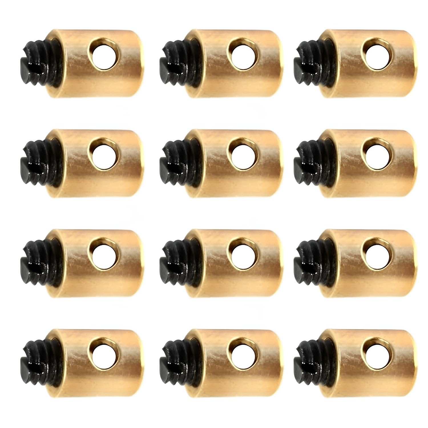 Kit De 12 Serre-Câbles En Laiton Pour Vélos, Scooters Et Tondeuses - Diamètre 5mm
