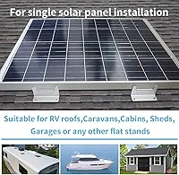 Vista 5 de 4 Units per Set Solar Panel Mounting Z Brackets, Solar Panel Mounting Brackets Lightweight Aluminum Corrosion-Free for RVs, Trailers, Boats, Yachts