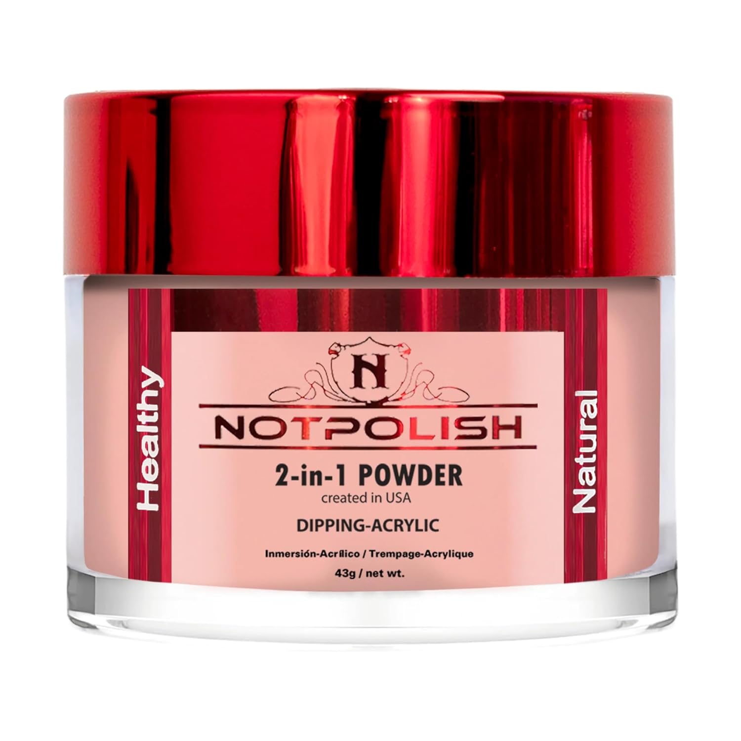 Notpolish Dip Powder for Nails - Artistic Perfect Dip in Nude Panther - Vibrant Color & Long Wear - For Dipping or Dabbing, No UV Needed - Clean Finish Powder Dip - Manicure Supplies - 2 oz