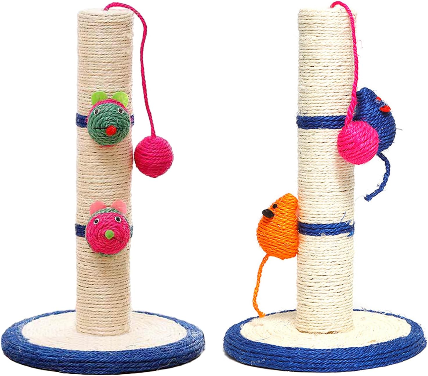 Cat Scratcher, Cats Post Climbing Tree Cat Scratcher with Teaser Toy Scratch Post Cat Tree Sisalhemp Furniture Protector