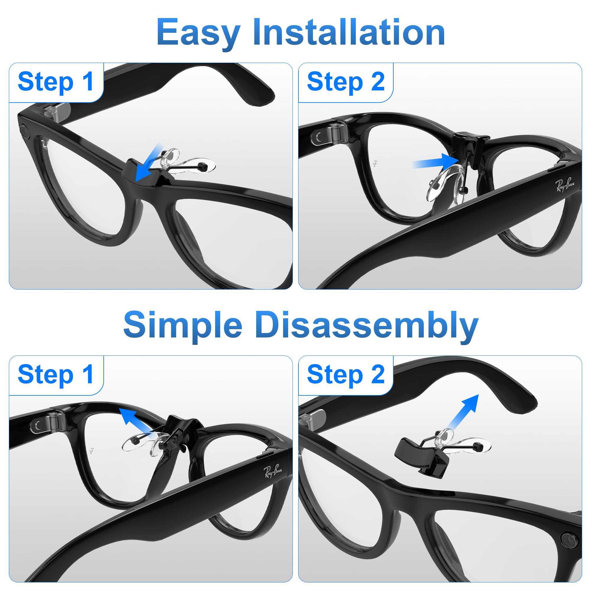 Amazon.co.jp: HIBLOKS メガネノーズパッド Ray-Ban Meta Smart Glasss 