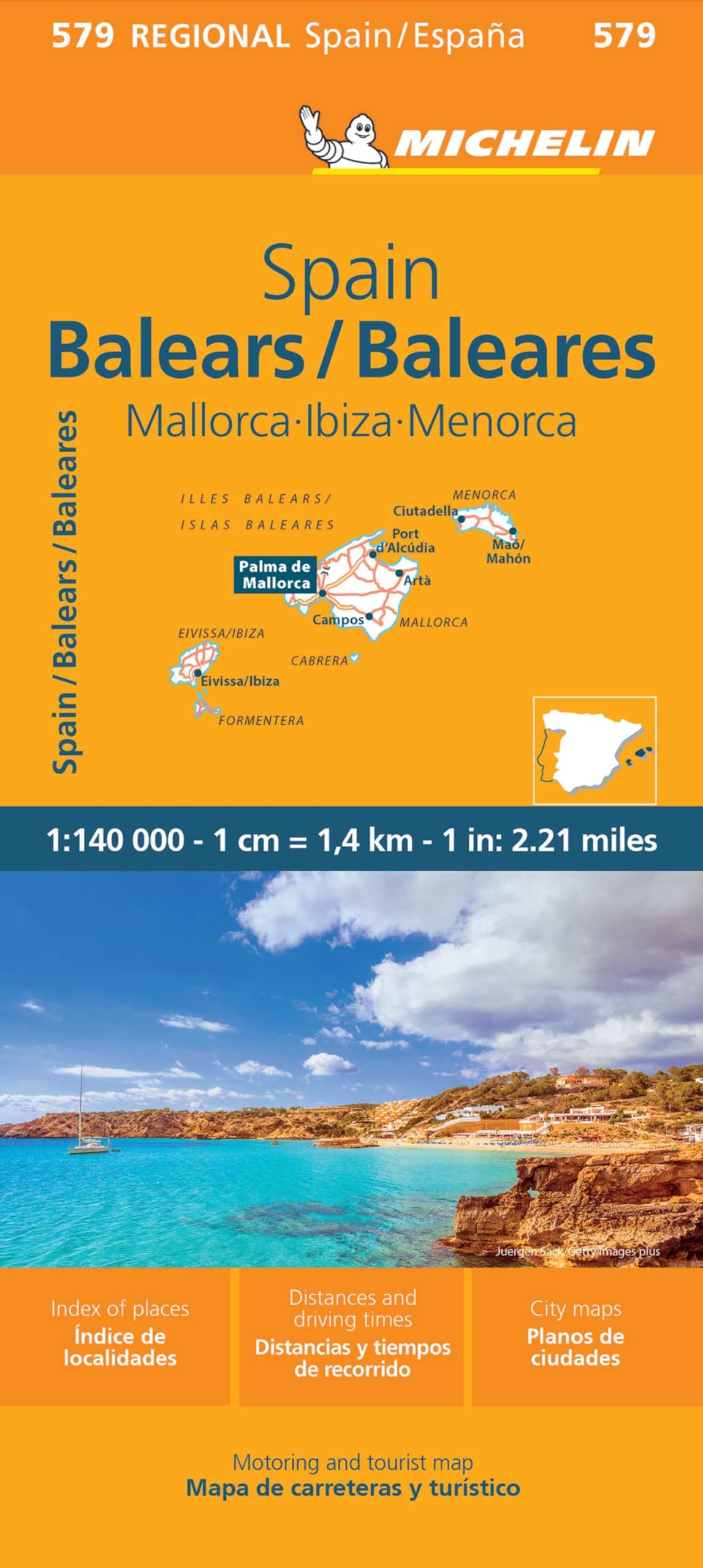 Balears - Michelin Regional Map 579: Mallorca, Ibiza, Menorca