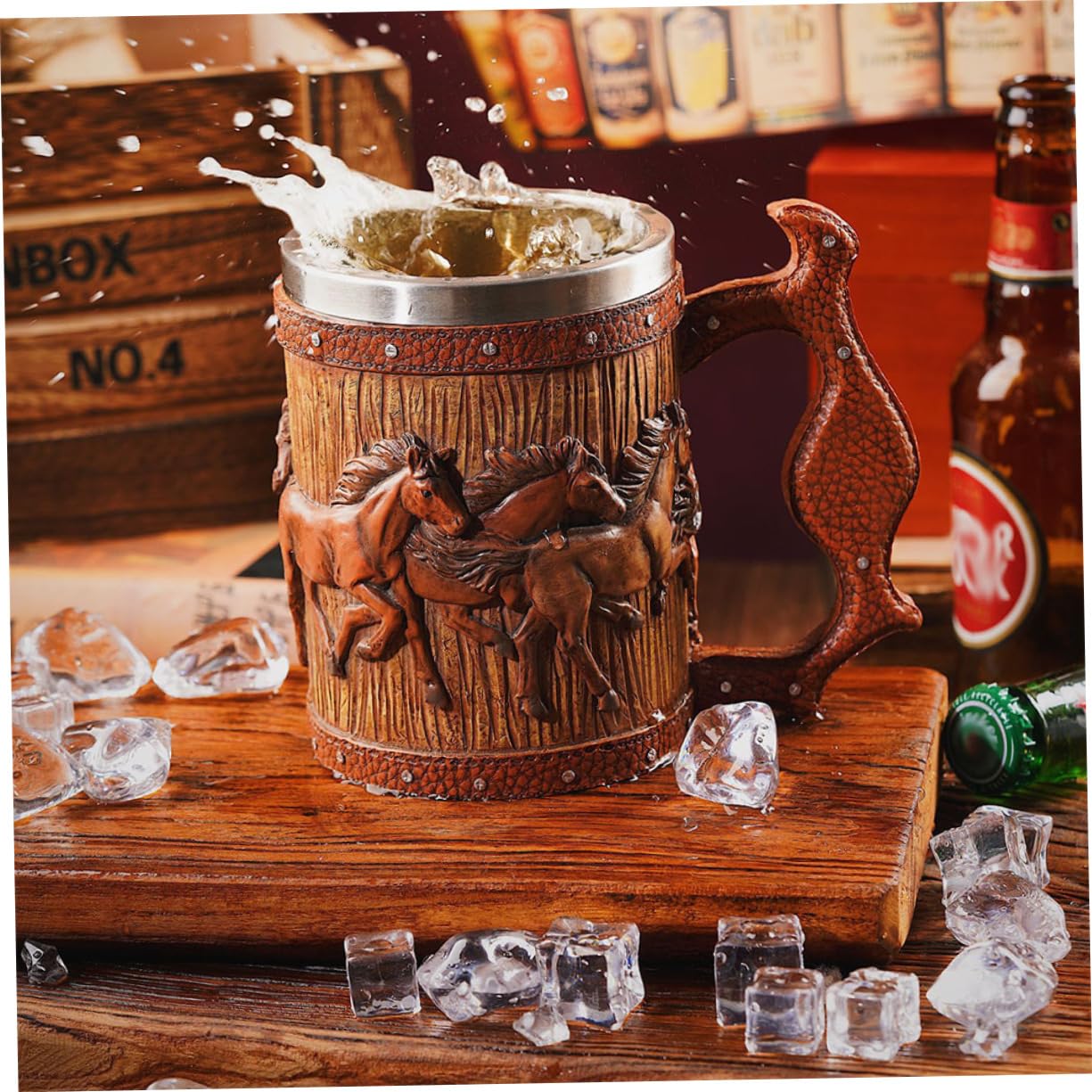 ABOOFAN 2 Stück Bierkrug Zum Mitnehmen Getränke Kaffeebecher Tasse Cappuccino Becher Mit Deckel Neuartige Whisky Becher Bierbecher Tassen Und Becher