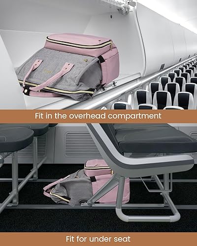 Miniatura 10 de LOVEVOOK - Mochila para ordenador portátil para mujer, de moda, de negocios, de viaje, con monedero, mochila para estudiantes, mochila de trabajo