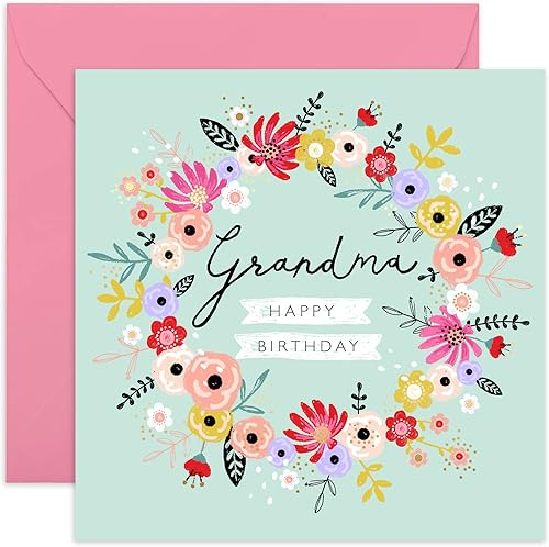 CENTRAL 23 Tarjeta de felicitación para el día de la madre, tarjetas de cumpleaños para abuela, feliz cumpleaños; regalo para su abuela o abuela;