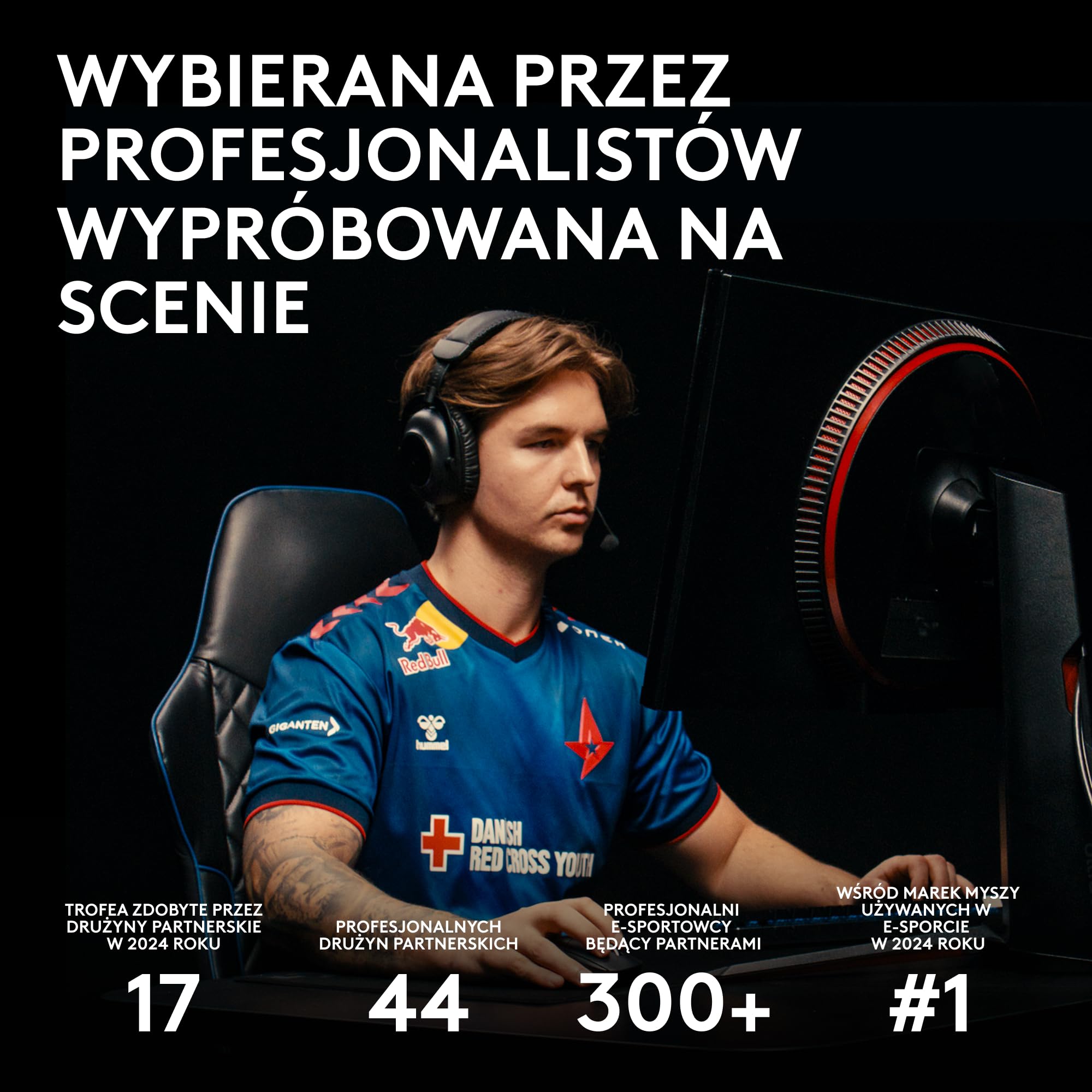 Bezprzewodowa mysz do gier Logitech G PRO X SUPERLIGHT 2 DEX LIGHTSPEED, lekka mysz klasy profesjonalnej o wadze 60 g, z 5 programowalnymi przyciskami, ładowaniem przez USB-C