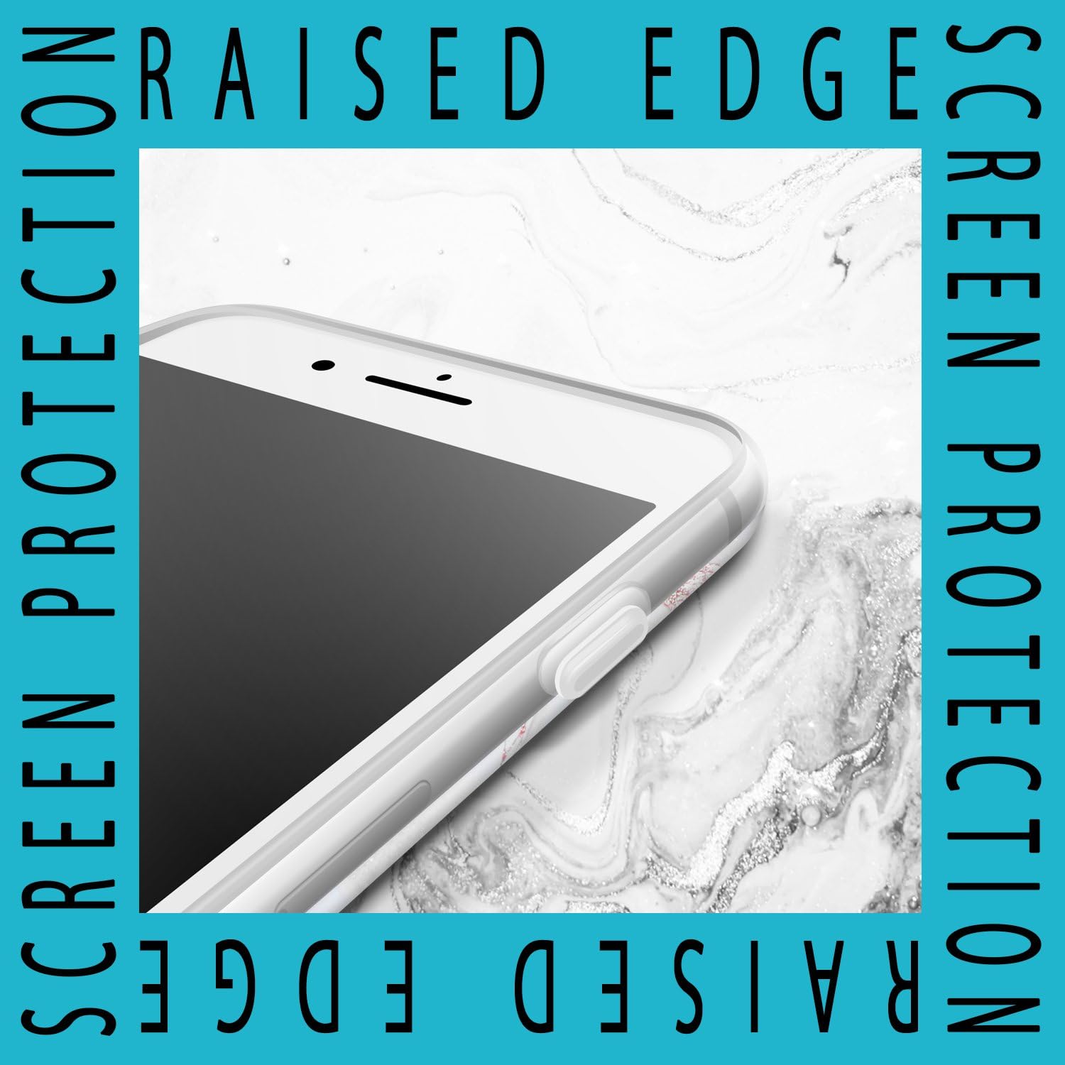 iPhone 6 Plus / 6s Plus case Marble, Akna Collection Flexible Silicon Cover for Both iPhone 6 Plus & iPhone 6s Plus [Ripples of Golden](1055-U.S)