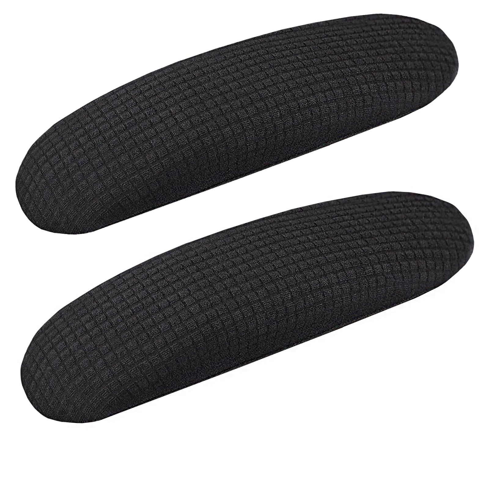FYTXSZ Office Chair Armrest Covers - Stretchy Polyester Fabric, Washable Arm Chair Slipcovers- Easy to Install, Fits Most Chair Arm, 1 Pair (Black)