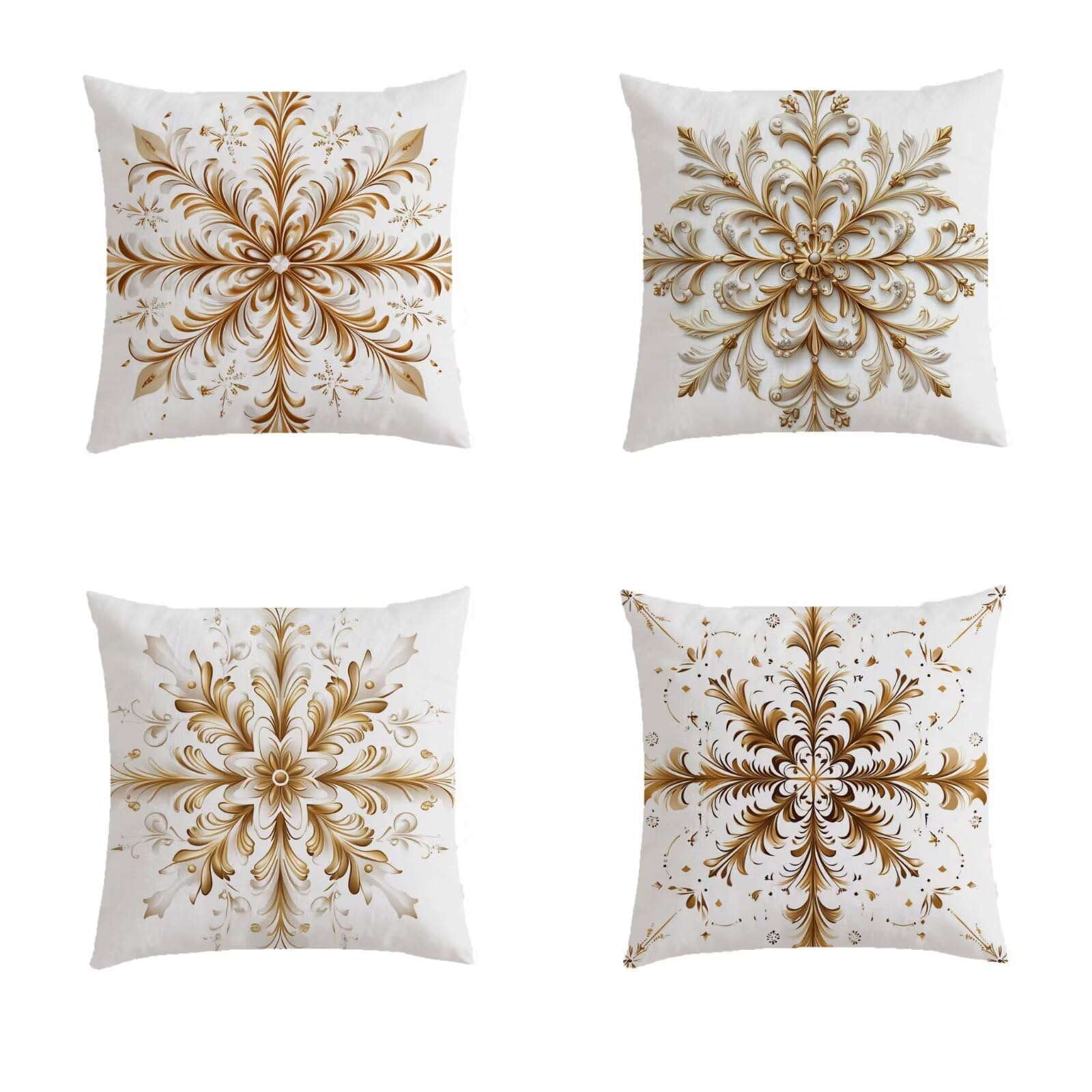 Taie oreiller mustard gifts bohème 70x70cm, le lot de 4 housses à offrir