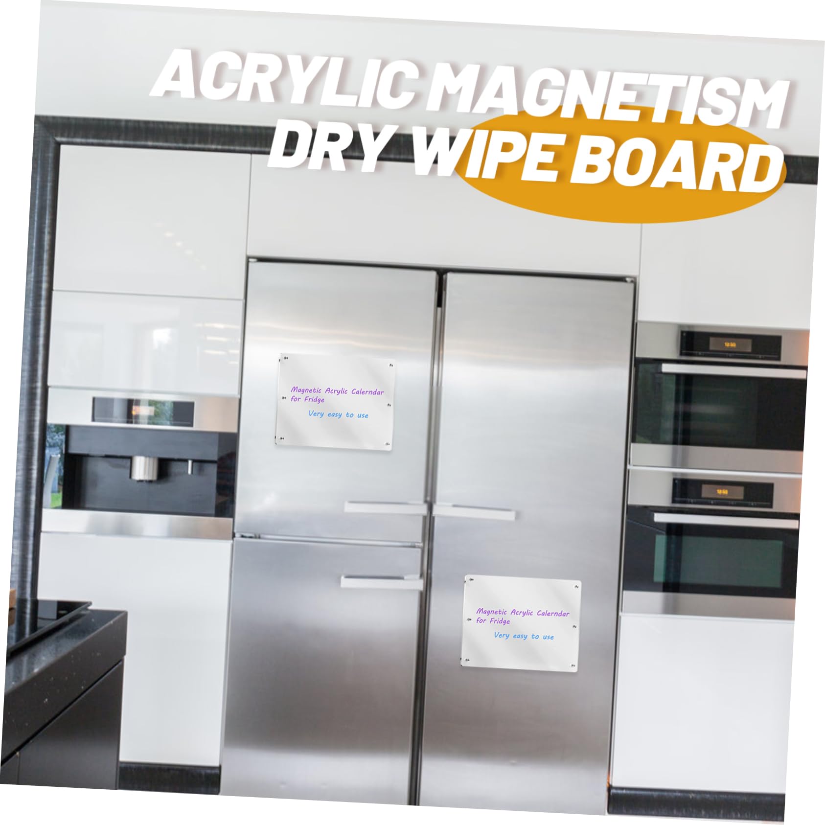 Homoyoyo Lavagna Magnetica Frigorifero Trasparente Planner Settimanale Cancellabile per Cucina Lavagnetta Riutilizzabile per Note e Pianificazione Giornaliera