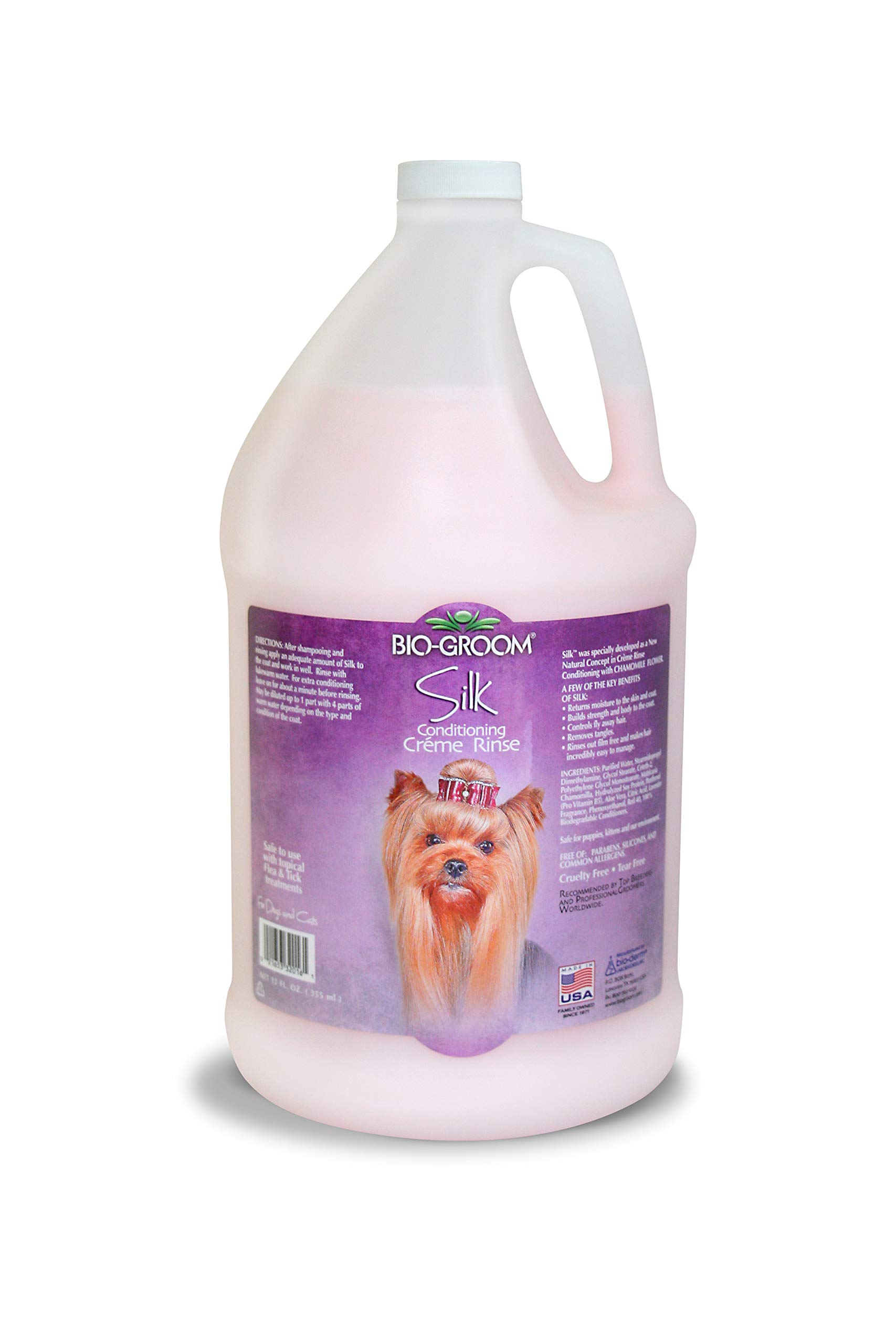 Bio-Groom Silk Creme Rinse Conditioner with chamomile flower Controls Fly Away Fur, Removes Tangles, Cruelty-Free, Tear Free Safe for Puppies, Kittens For Pets makes dog’s coat incredibly easy to manage, 3.8 L (B09DY6W2CS) Amazon Price History, Amazon Price Tracker
