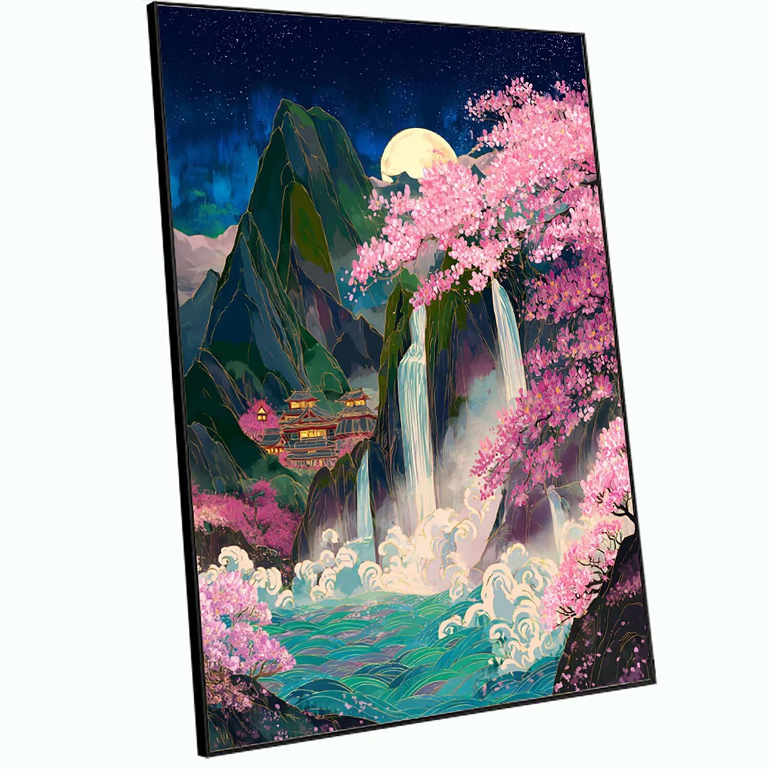 Mountain Diamond Painting, 5D duże diamentowe malowanie las zestawy do malowania diamentowego koraliki mozaika haft krzyżykowy rzemiosło hobby kreatywne dorośli dekoracje do domu 60 x 90 cm 0Y-702