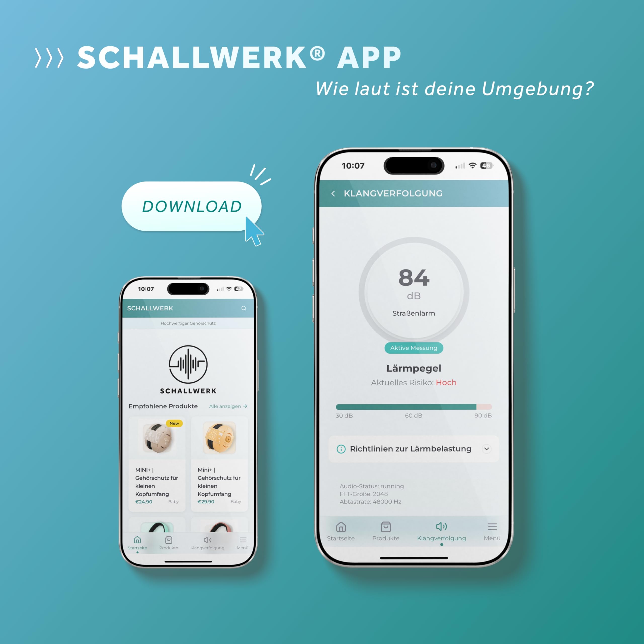 SCHALLWERK ® Music+ | Unauffällige Gehörschutz Ohrstöpsel – dämpfen Lärm & erhalten Tonqualität – Ohrenstöpsel transparent - Earplugs geeignet für Musik, Festival, Arbeit & Lernen