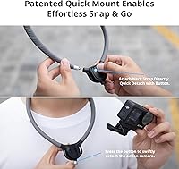 Vista 2 de PGYTECH CapLock POV - Soporte de cuello para cámara de acción, liberación rápida y correa de pecho ajustable, soporte para collar de video Vlog