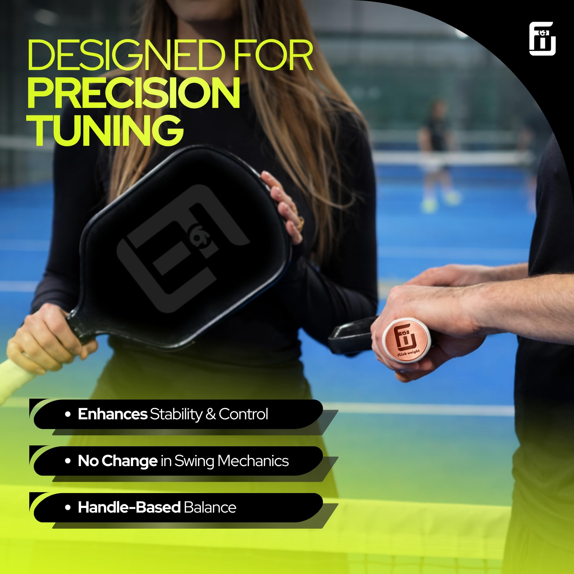 Pesi per pickleball in rame, per monete e pickleball per migliorare l'equilibrio di precisione, peso leggero del manico per pagaie, misura universale, confezione da 2