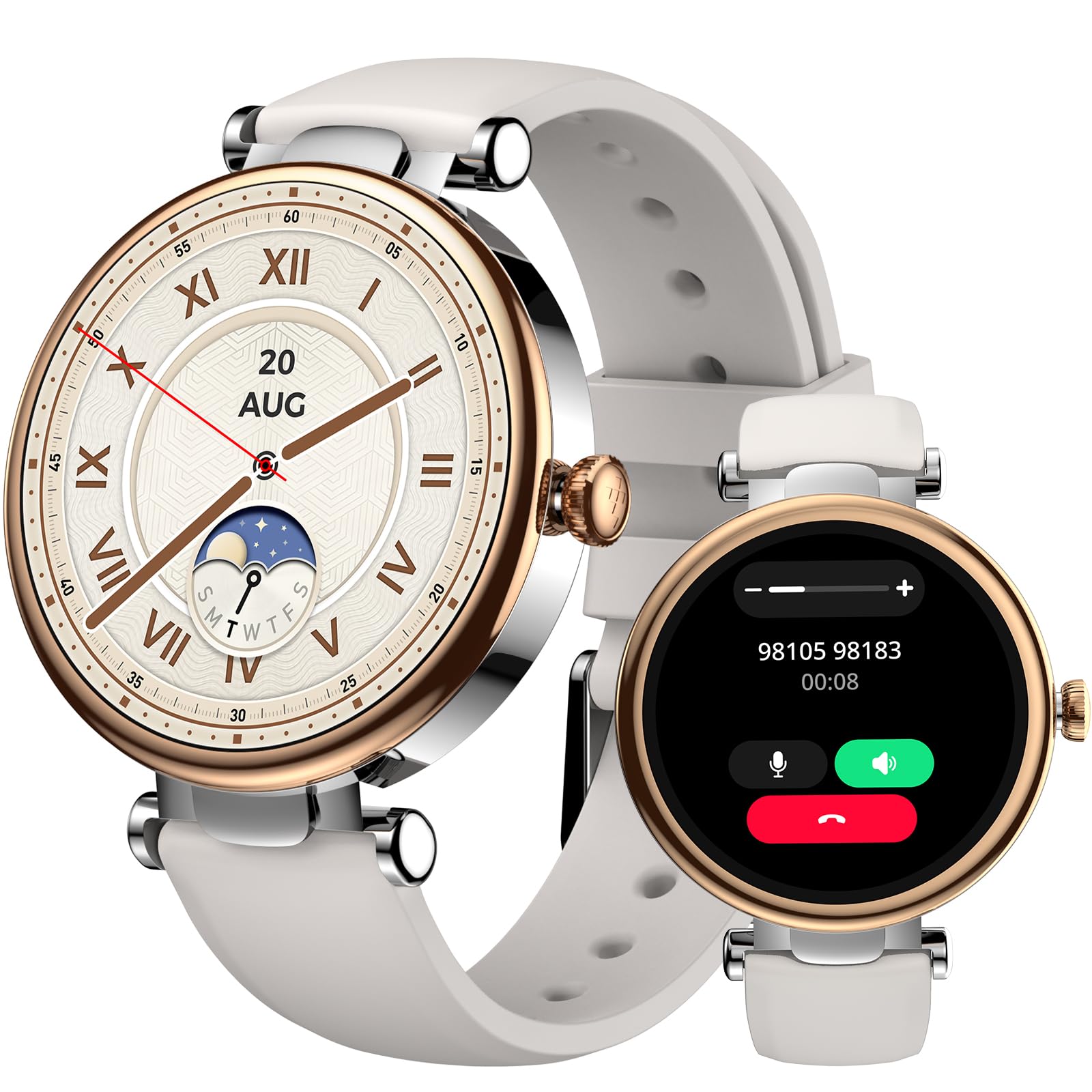 TOZO S8 AMOLED Smart Watch for Women Men, Fitness Tracker with Bluetooth Calling & Notifications, 3ATM Waterproof, Sleep & Stress Tracking, 100+