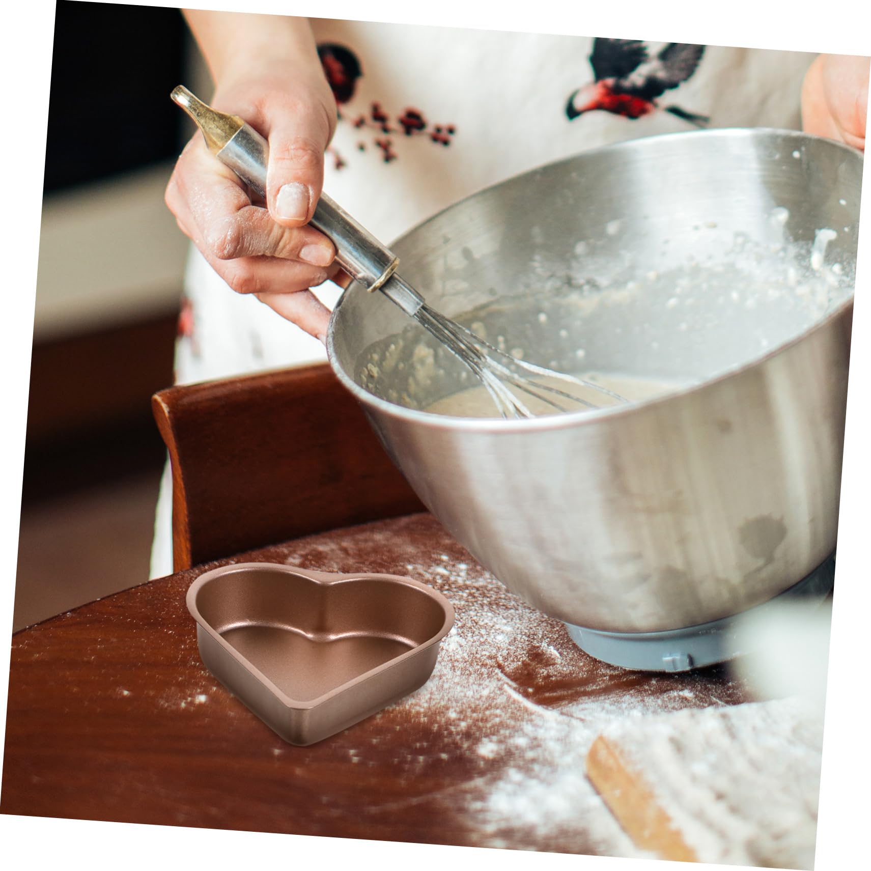 PRETYZOOM 5 Set Di Teglie Da Forno A Forma Di Cuore Per Fragole Teglie Antiaderenti Per Budino Cupcake Muffin Ramekin Teglia Per Crostate Per Torte in Materiale Sicuro 3 Pezzi*5