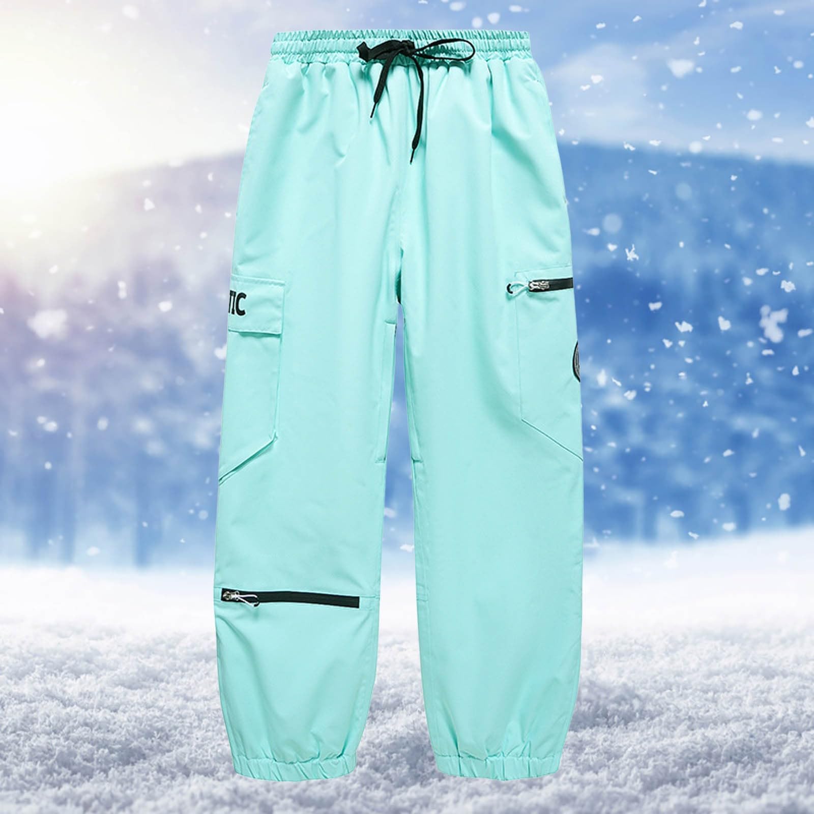 Generisch Baggy - Pantaloni da sci per uomo e donna, da tavola e da sci doppia, per l'inverno all'aperto, antivento e caldi, pantaloni da sci