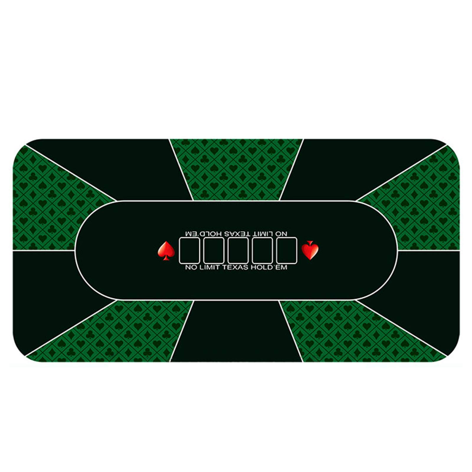 CHIPS Tapis de Poker Professionnel, Tapis de Table de Poker Portable 8 Joueurs, Tapis de Jeu de Poker avec Sac de Transport - 3 Tailles