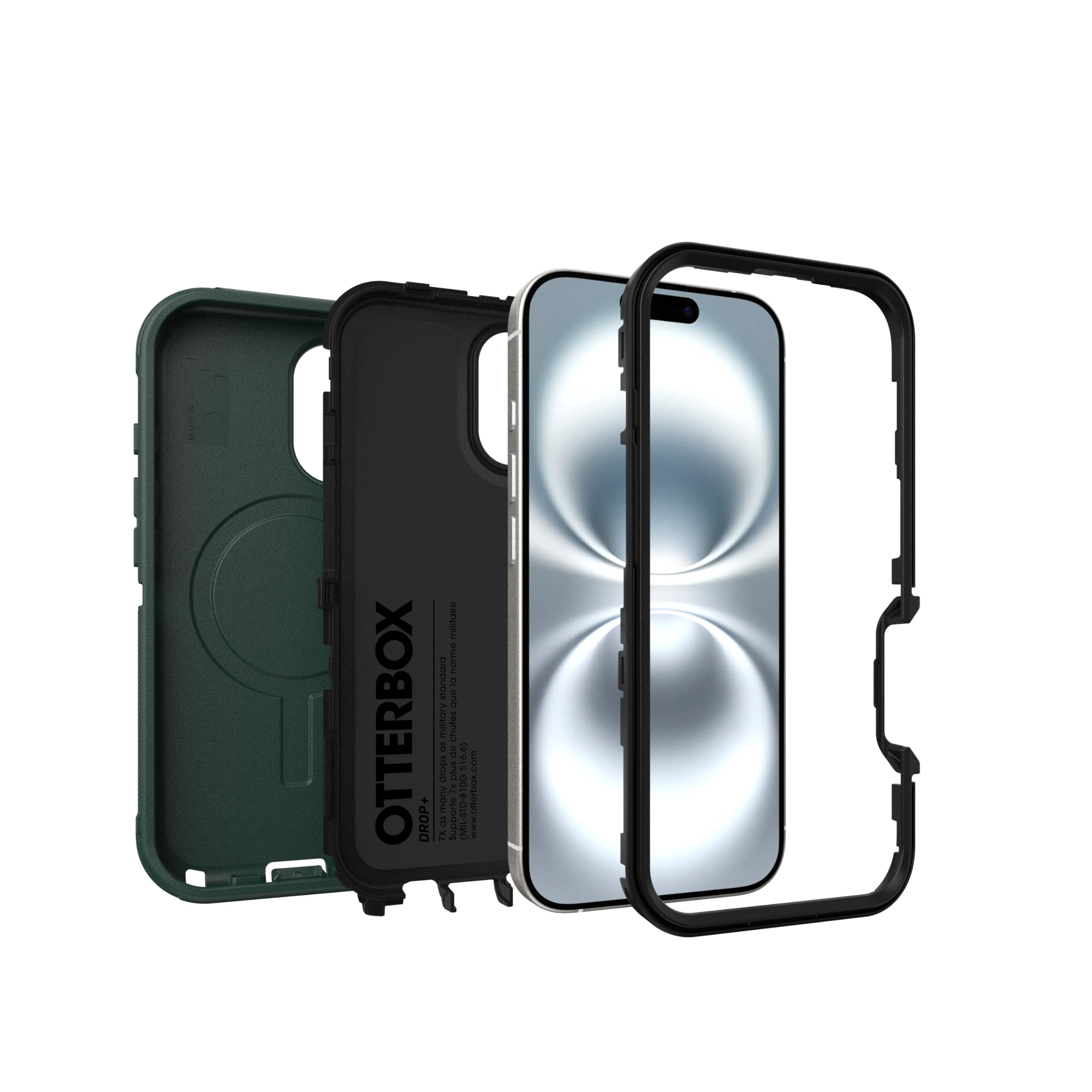 OtterBox iPhone 16 (únicamente) - Funda Protectora de la Serie MagSafe - Anacardo Cinder (Negro y Naranja) - Solo Funda - Imanes incorporados - Sin Pantalla - Resistente y Duradera, con protección de