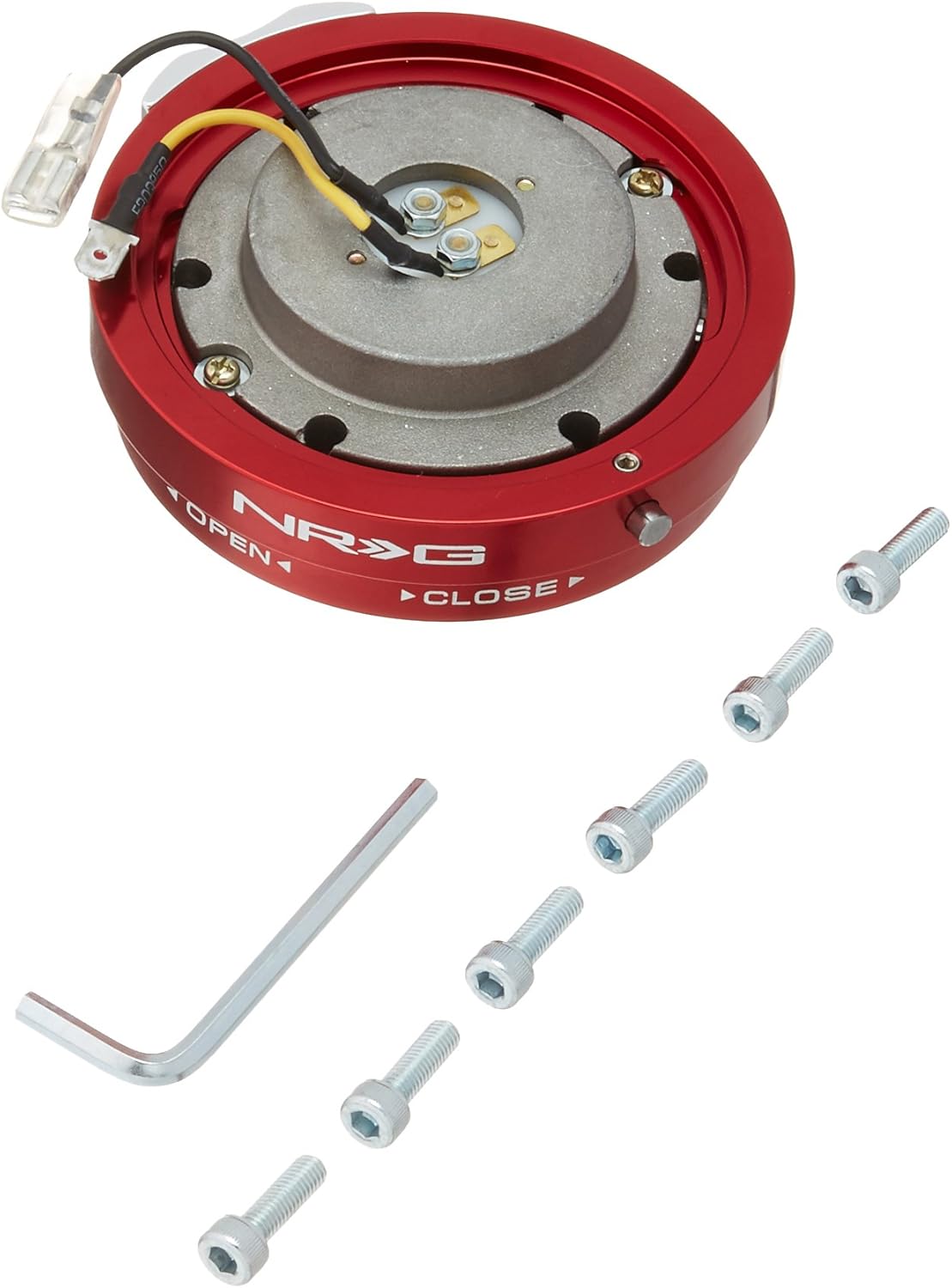 NRG Innovations Thin Version Steering Wheel Quick Release Hub, 6x70 & 6x74mm Bolt Patterns, 1" Depth Universal Quick Release Kit, Black, NRG-SRK-400BK