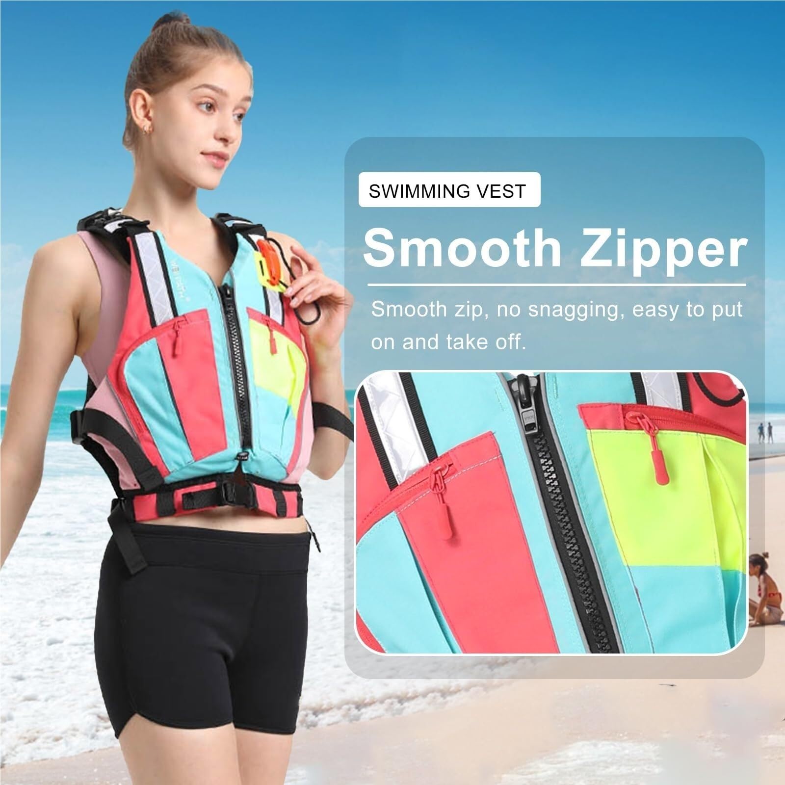 Surfjacke 100N mit Verstellbarem Blet for Kajakfahren und Surfen