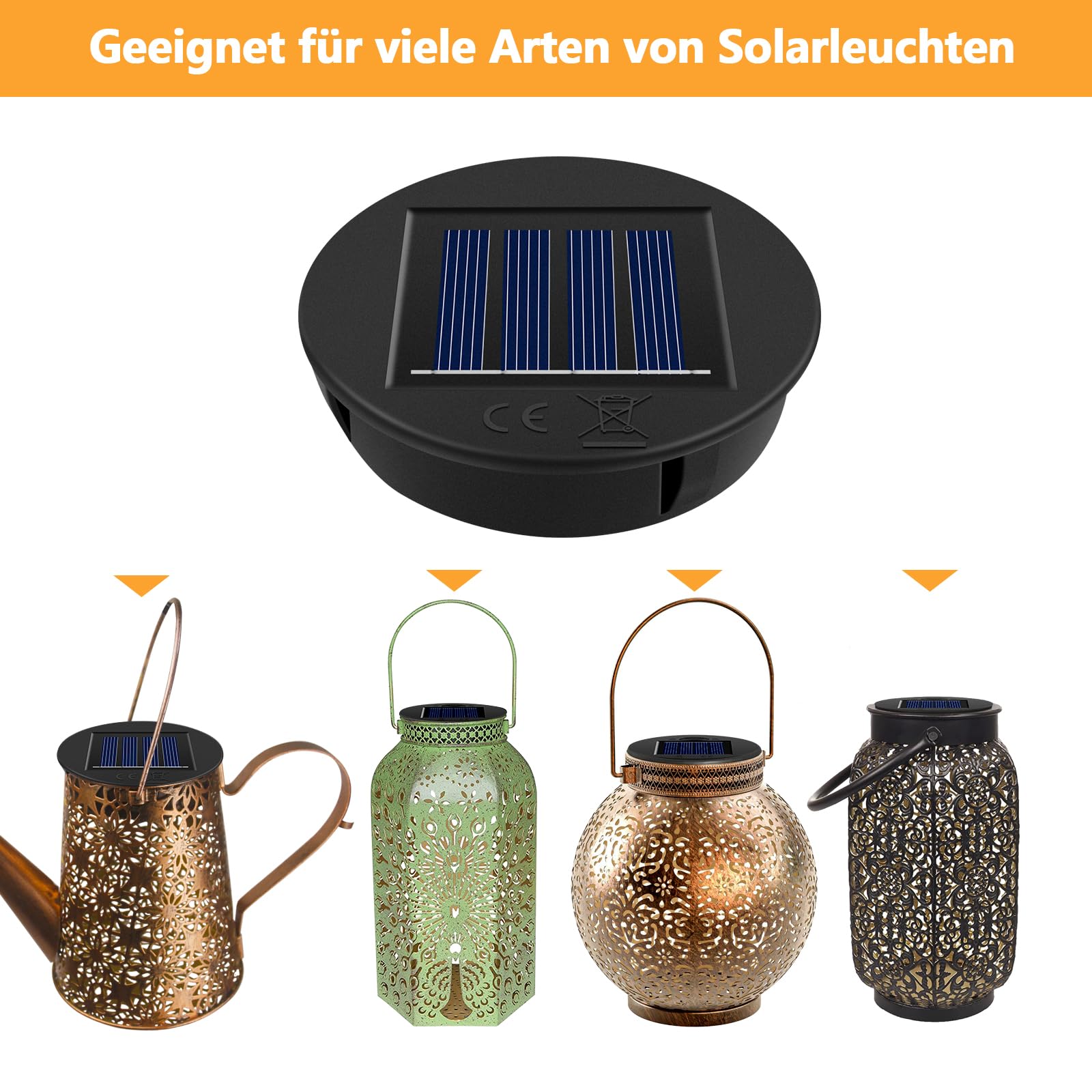Lampadina Solare Impermeabile Esterno Lampade Solari Di Ricambio Con Lampadine A LED, 2 Pezzi Ricambio Per Lampade Giardino