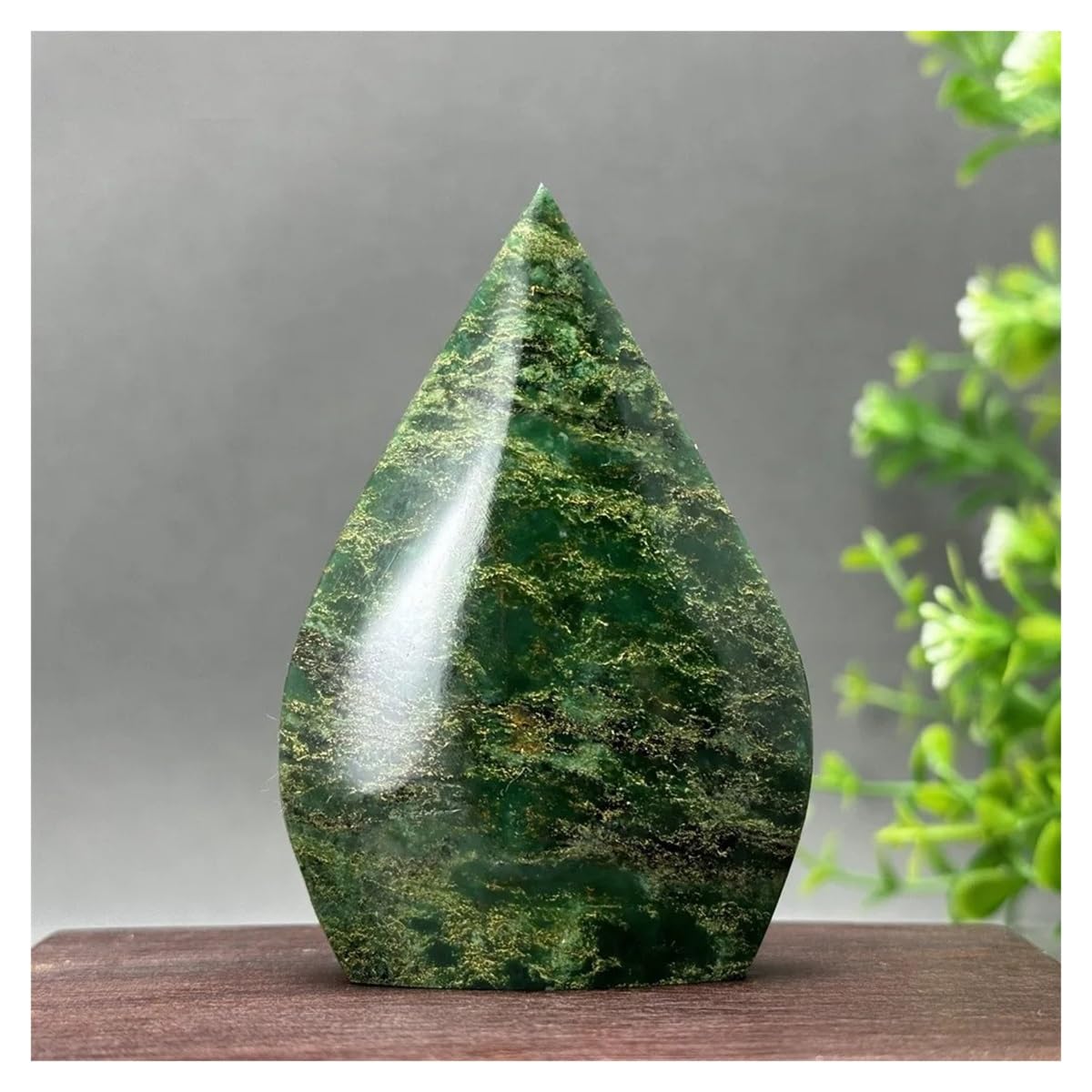 Torche artisanale émeraude naturelle | Cadeau de décoration intérieure précieux