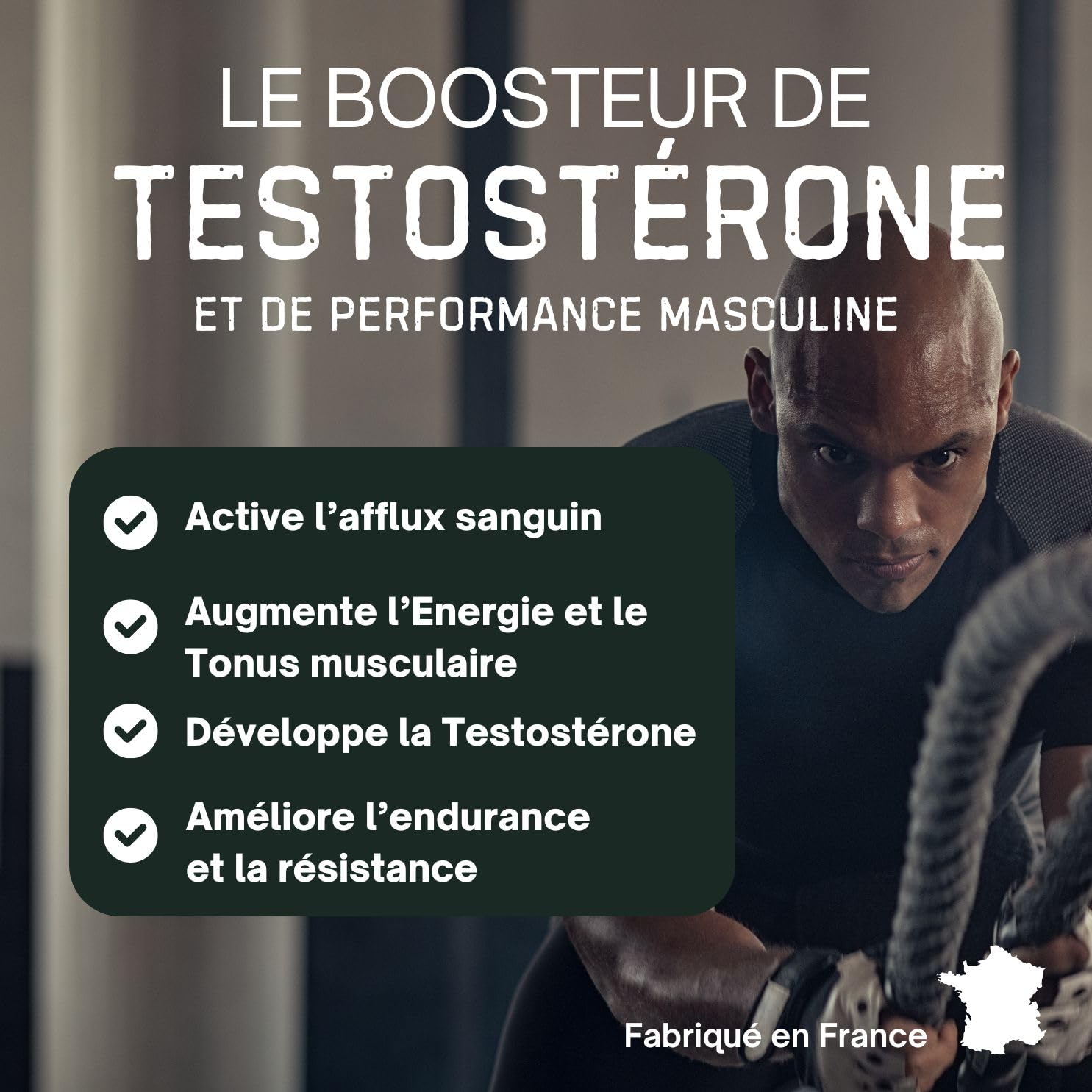 ROBUSTE Testostérone Performance et Circulation sanguine - L-Arginine, Tribulus, Maca, Ashwaganda, Zinc - Complément alimentaire naturel pour homme - Fabriqué en France - Cure 1 mois, 60 comprimés.