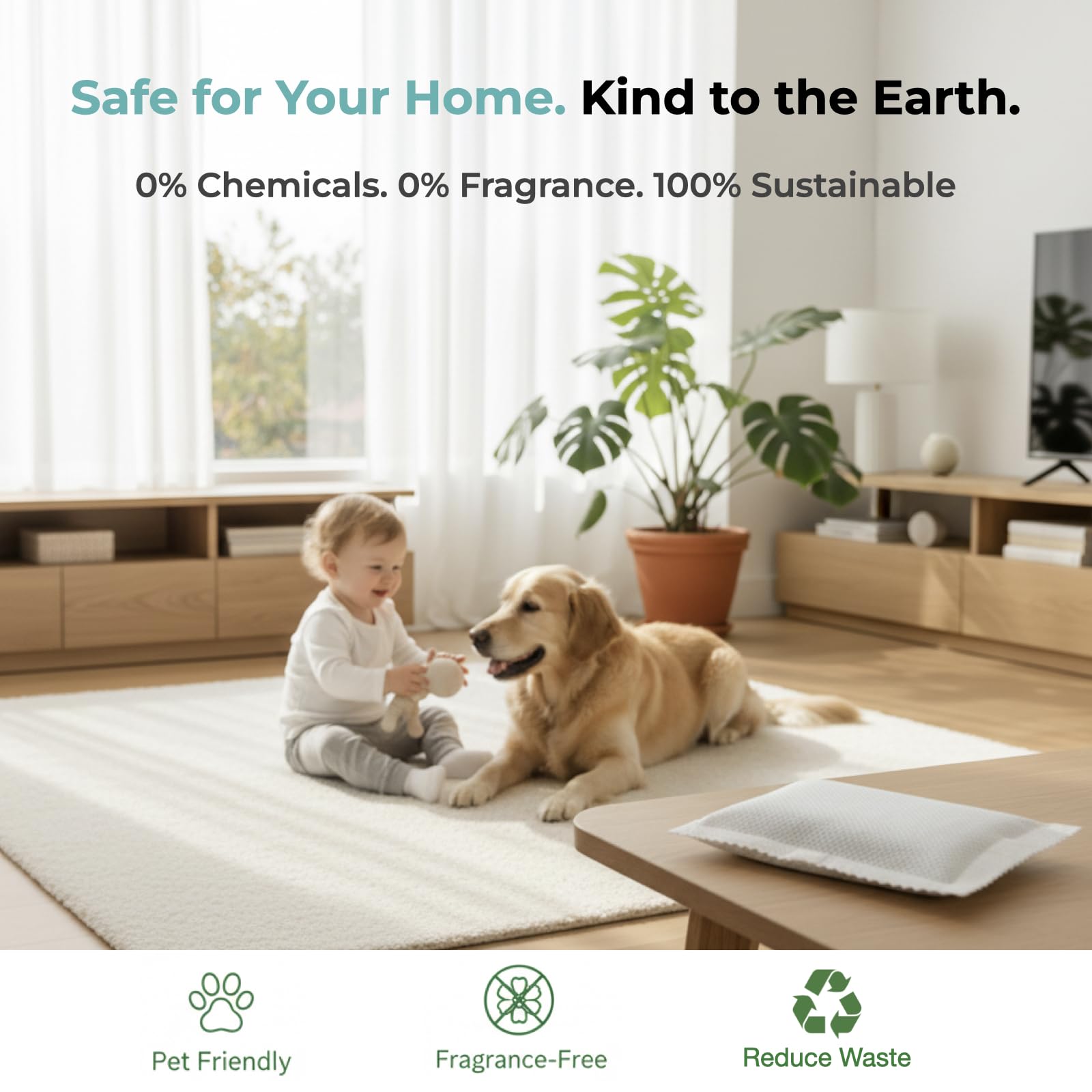 Homptor Odor Eliminator & Deodorizer - Long-lasting Unscented Odor Control & Smell Absorber for Diaper Pail, Trash Cans, Gym Bags, Shoes, Small Spaces - Better Than Baking Soda Charcoal - 8 Pack - image 7