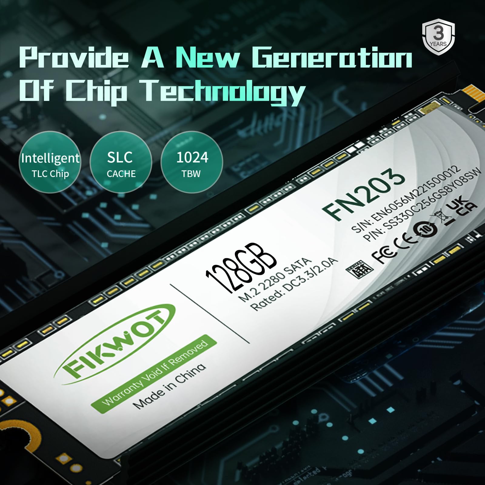 Amazon.com: Fikwot FN203 M.2 SATA SSD - SLC Cache 3D NAND TLC SATA