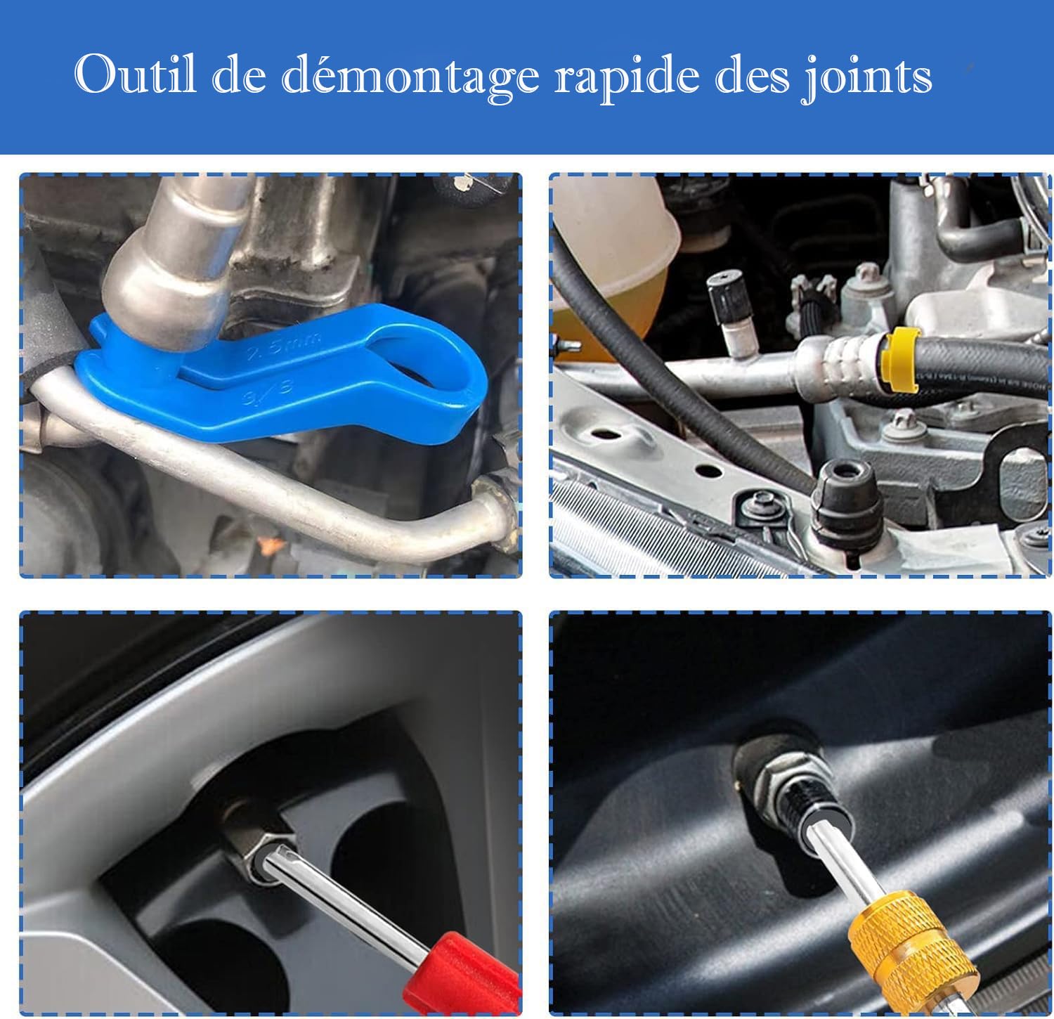 Kit di 16 1 Strumenti Disconnettore Tubi Carburante/AC Auto - per Linea Aria Condizionata, Raffreddatore Olio e Tubo Benzina