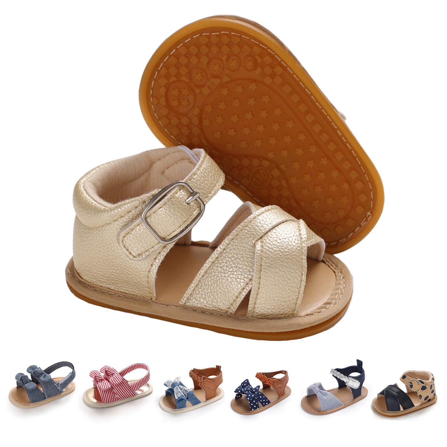 baby girl first walker sandals