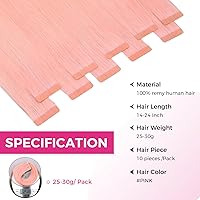 Vista 131 de Lashey Extensiones de Cabello Humano con Cinta Adhesiva Negro Natural 100% Remy Cabello Humano Liso Extensiones de Cabello con Cinta Largas de 24